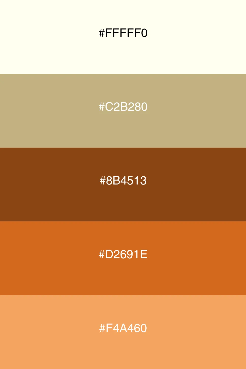 An earthy palette inspired by natural tones.