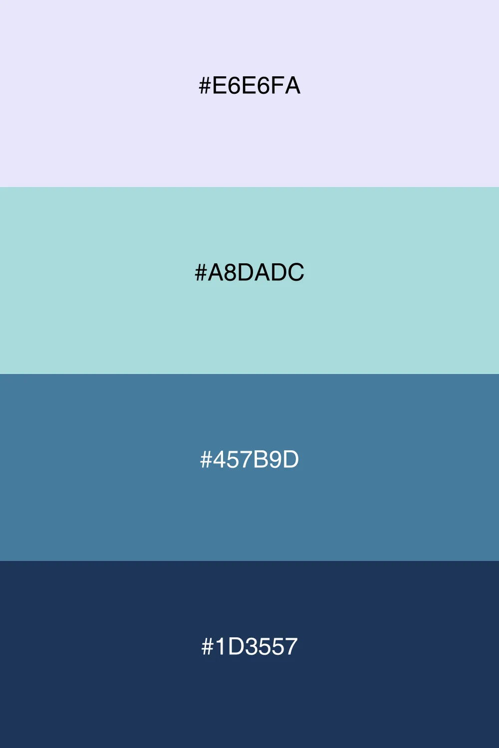 A cool palette that feels refreshing and serene.