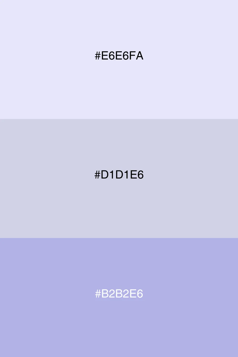Subtle variations of lavender shades.