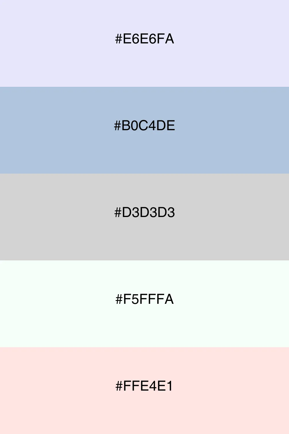 A serene palette that promotes calmness and peace.
