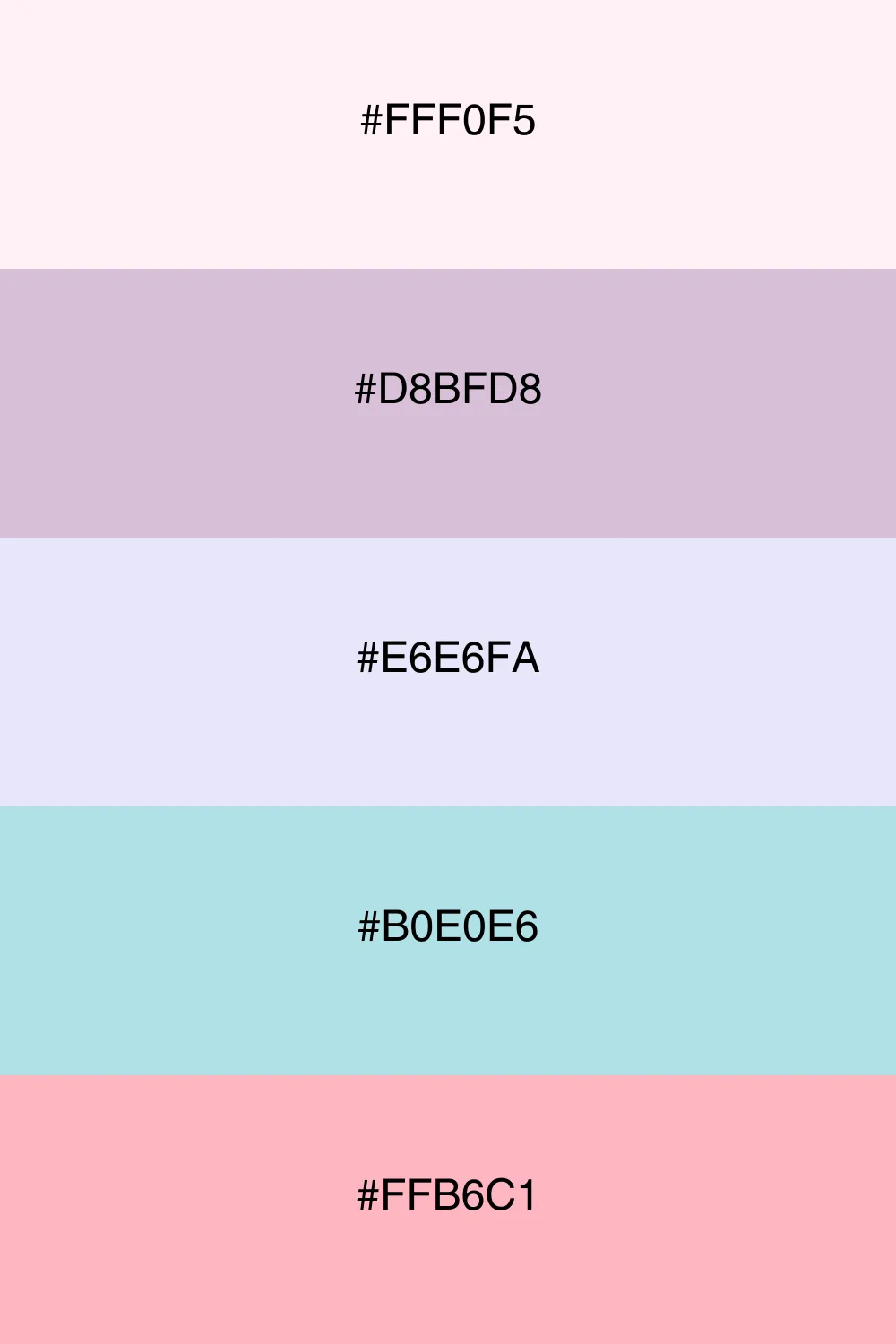 A dreamy palette that evokes a sense of serenity and calm.