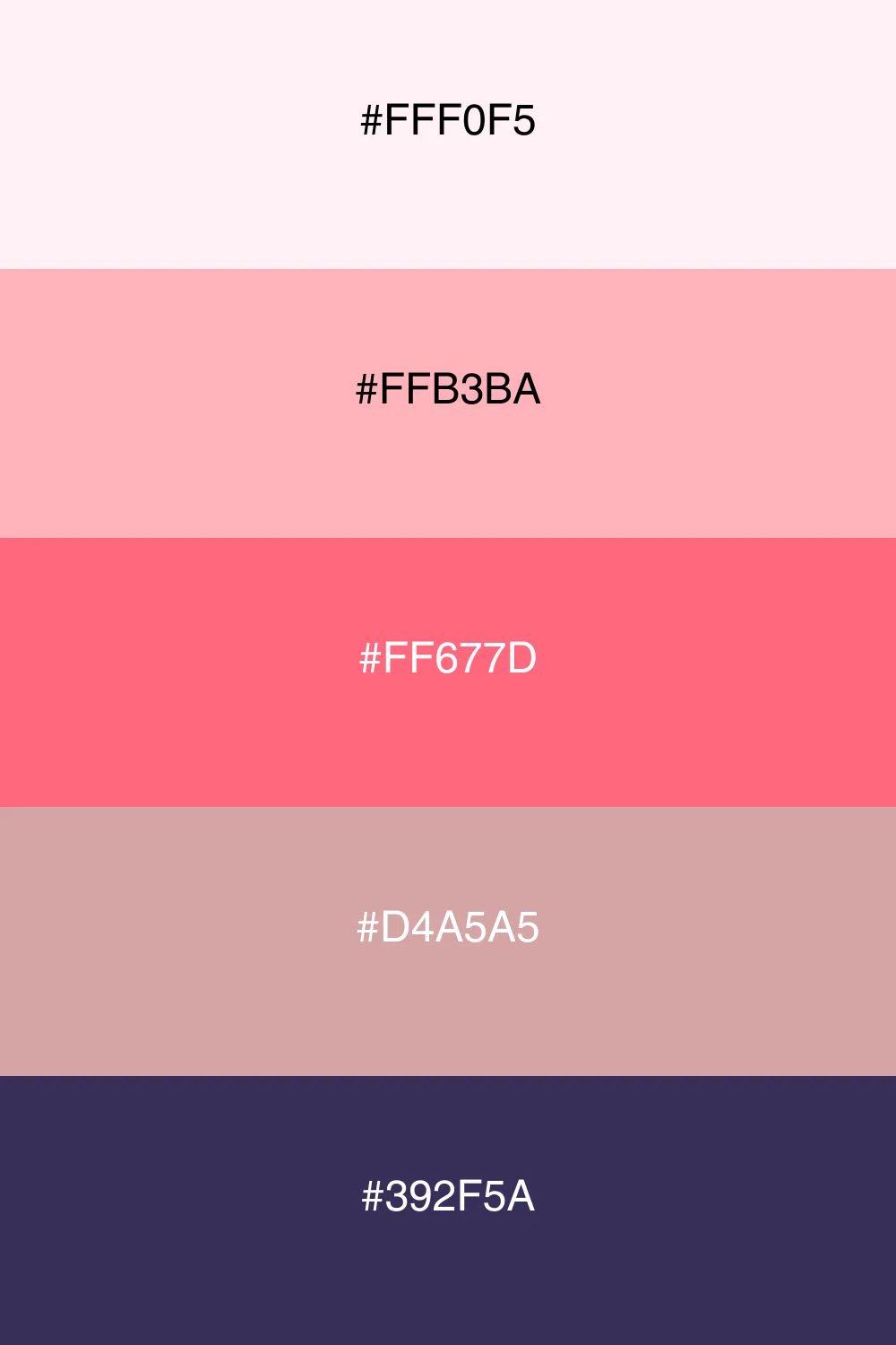 A vibrant palette inspired by the colors of a sunset.