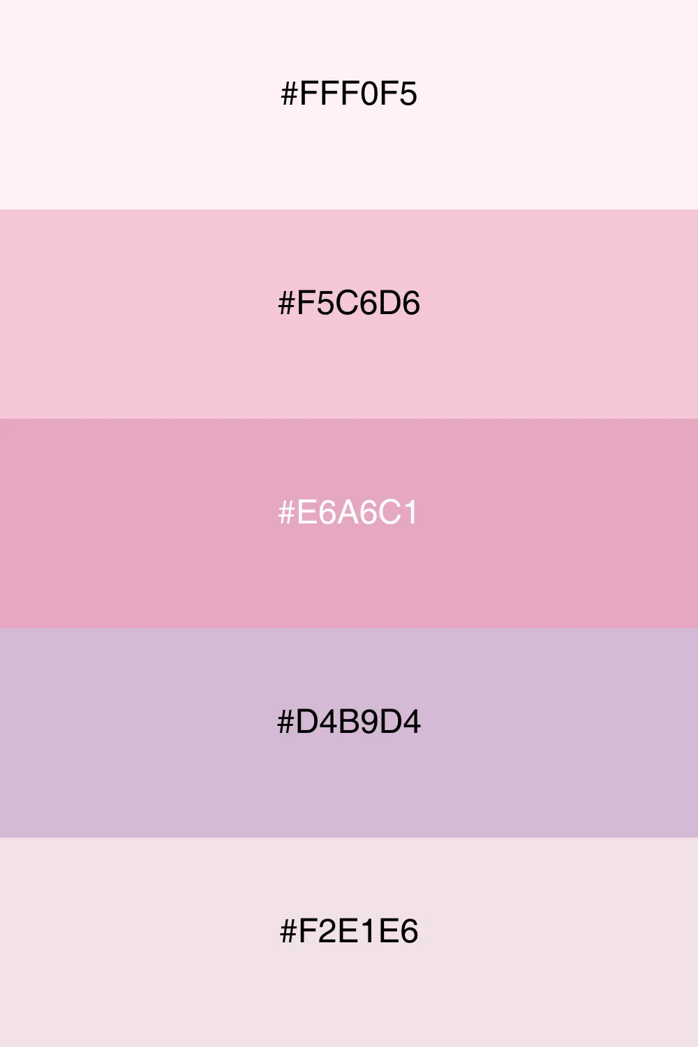 A romantic palette with soft blush tones for elegance.