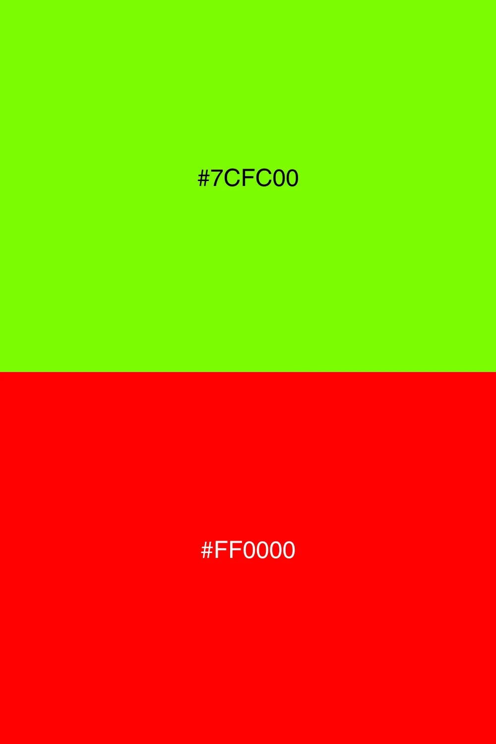 High contrast, vibrant pairing.