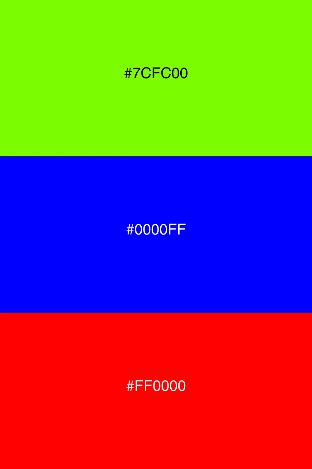 Balanced and vibrant color triangle.