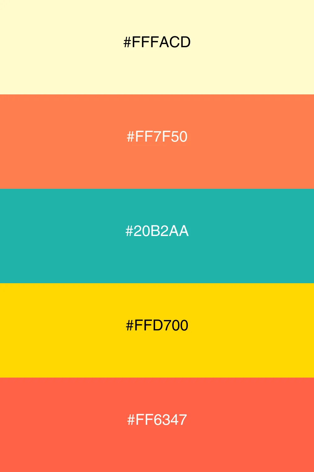 A vibrant tropical palette that brings sunshine to life.
