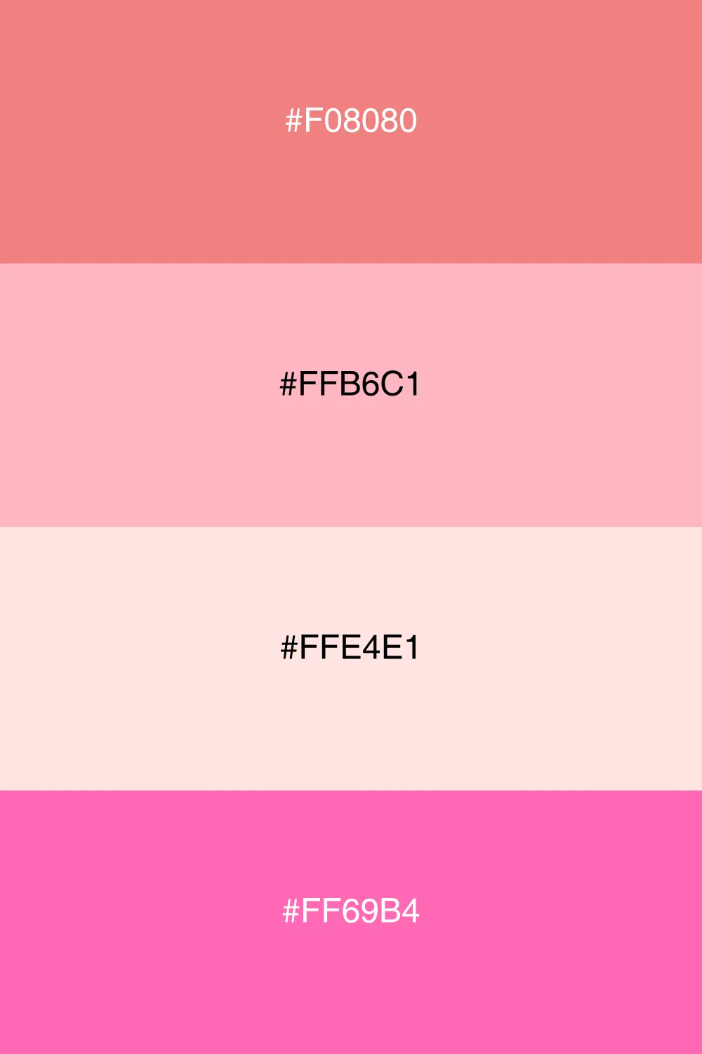 A soft and dreamy palette with gentle coral tones.
