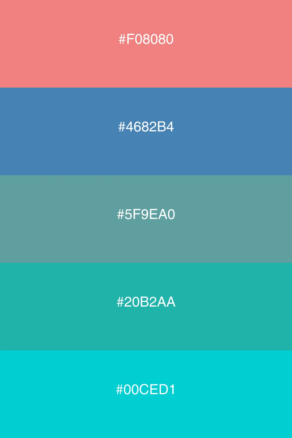 A cool and refreshing palette inspired by the ocean.