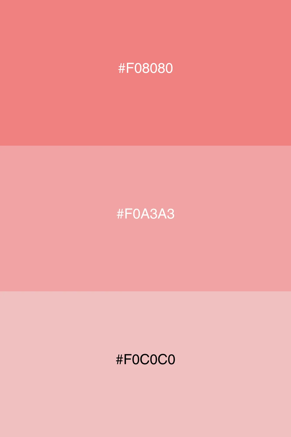 Variations of coral for subtle designs.