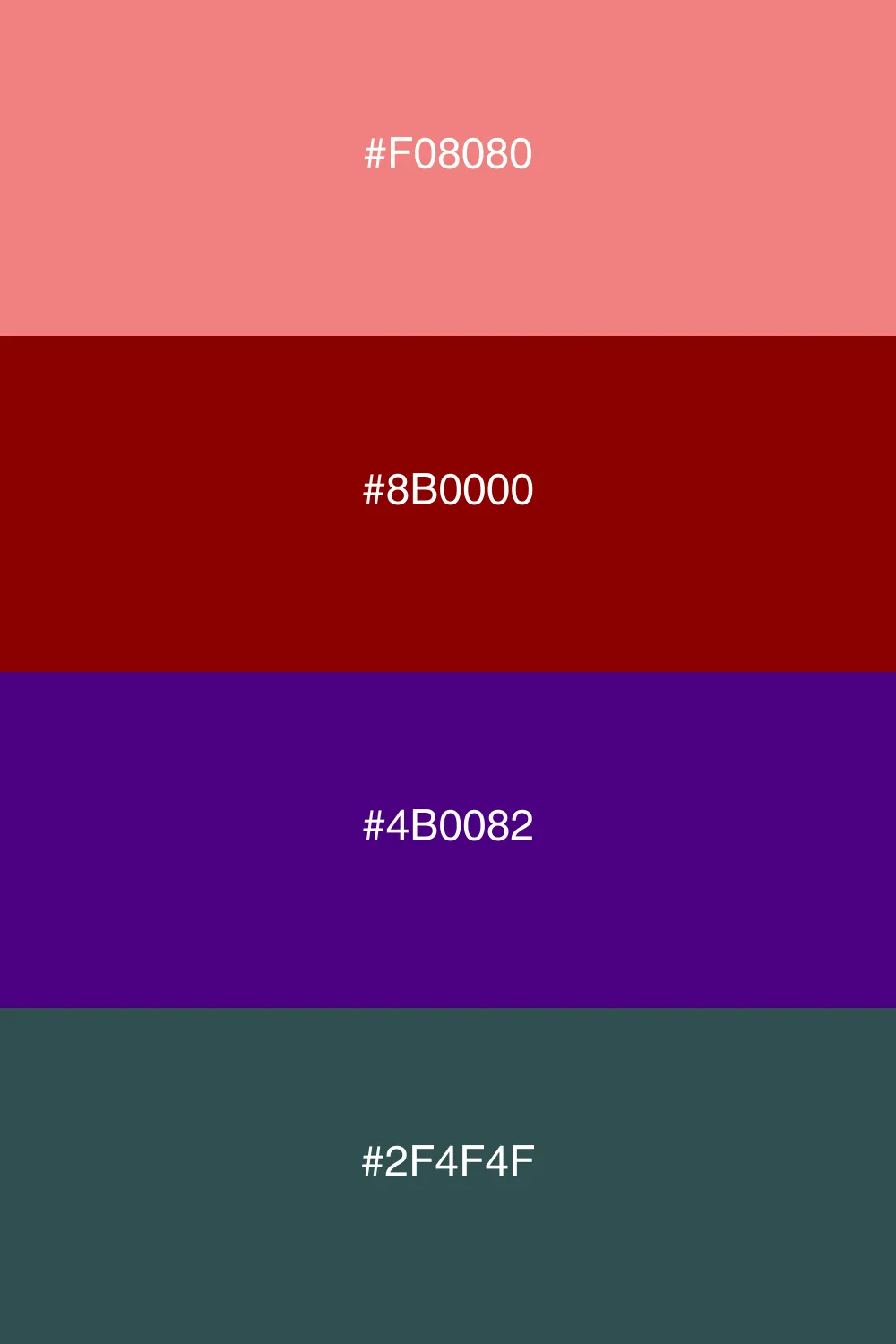 A dramatic palette with deep, rich colors and coral.
