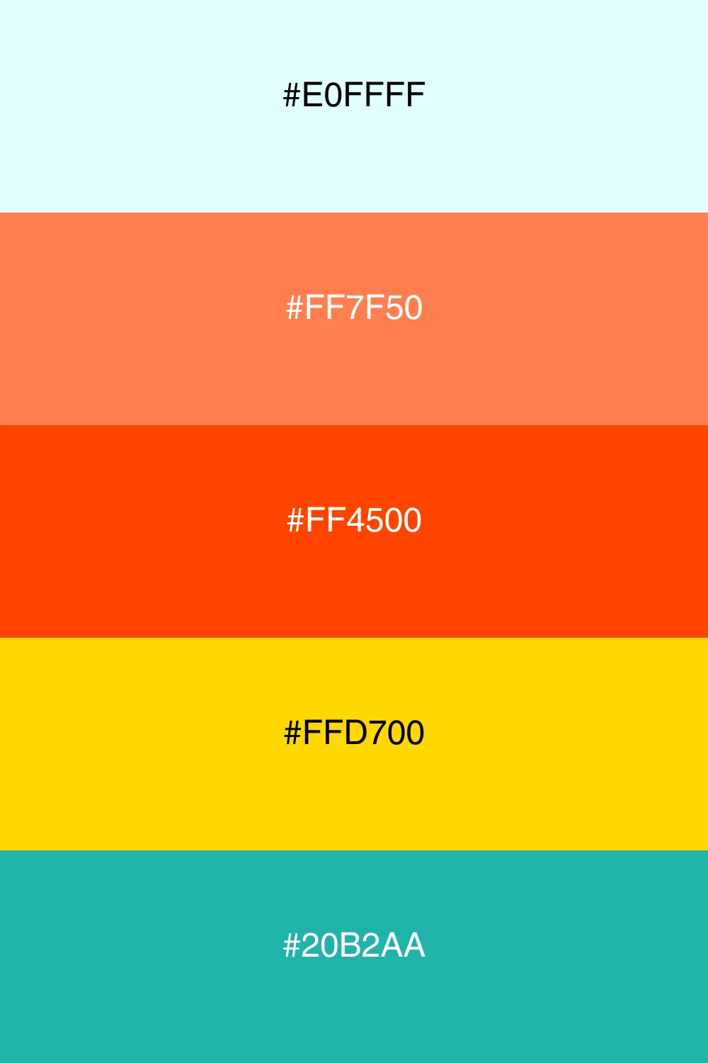 A vibrant palette inspired by coral reefs.