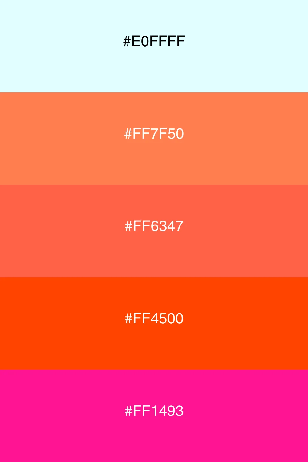 A vibrant sunset palette with dynamic warm colors.