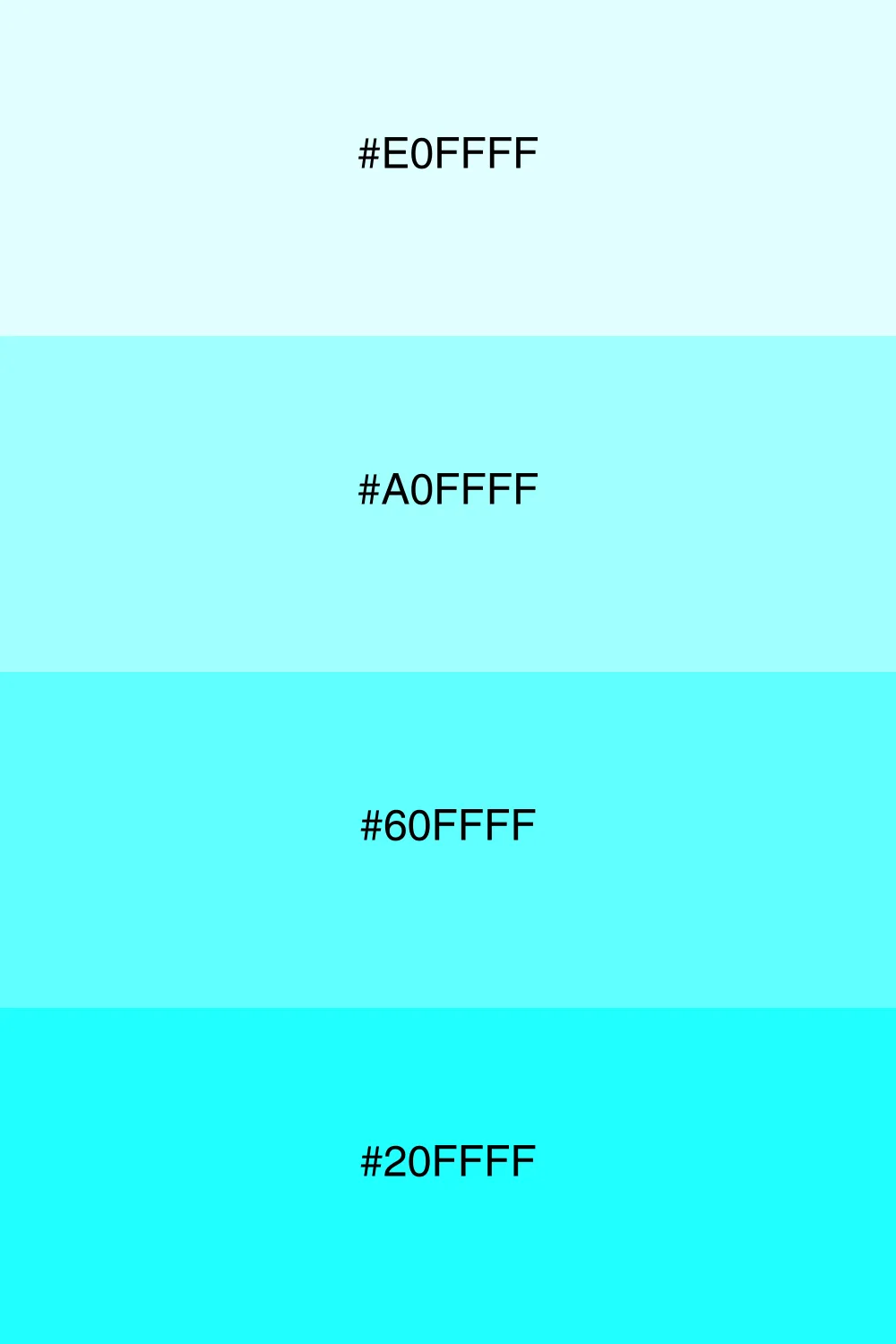 Different shades for depth.