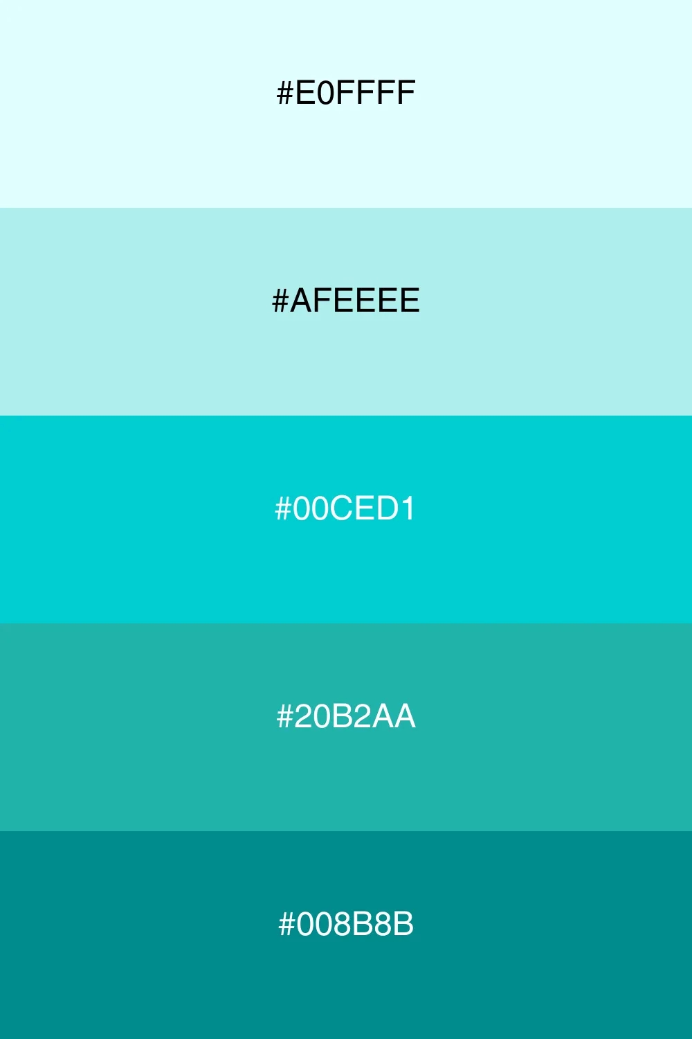 A calm palette inspired by serene lagoons.