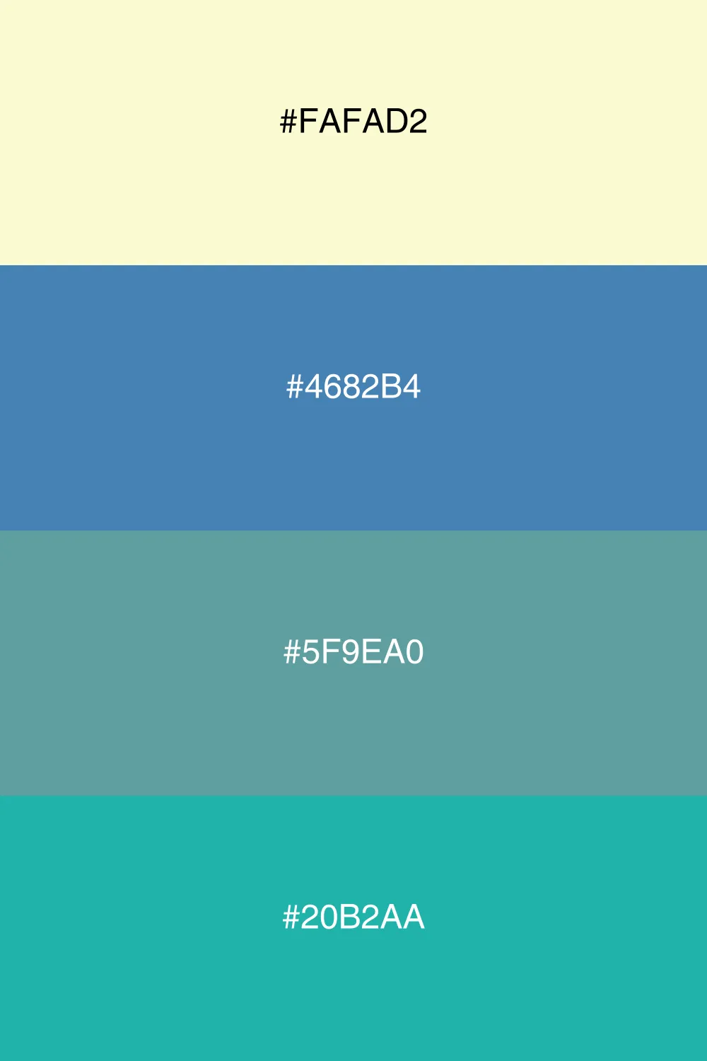 A calm palette with cool tones for a serene feel.