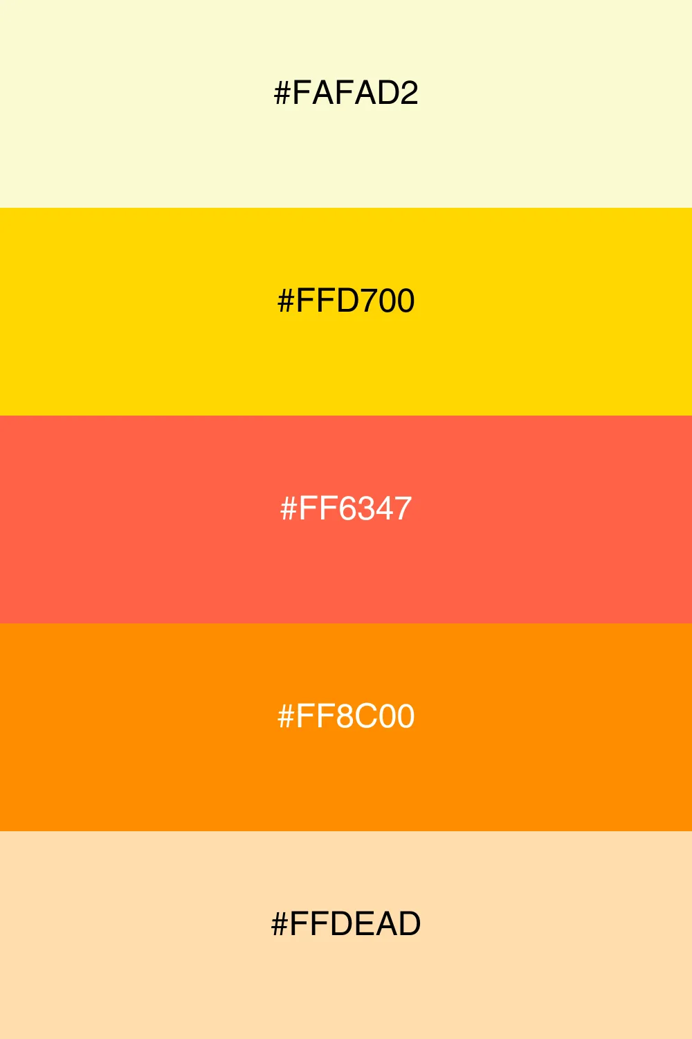 A bright and cheerful palette reminiscent of a sunrise.