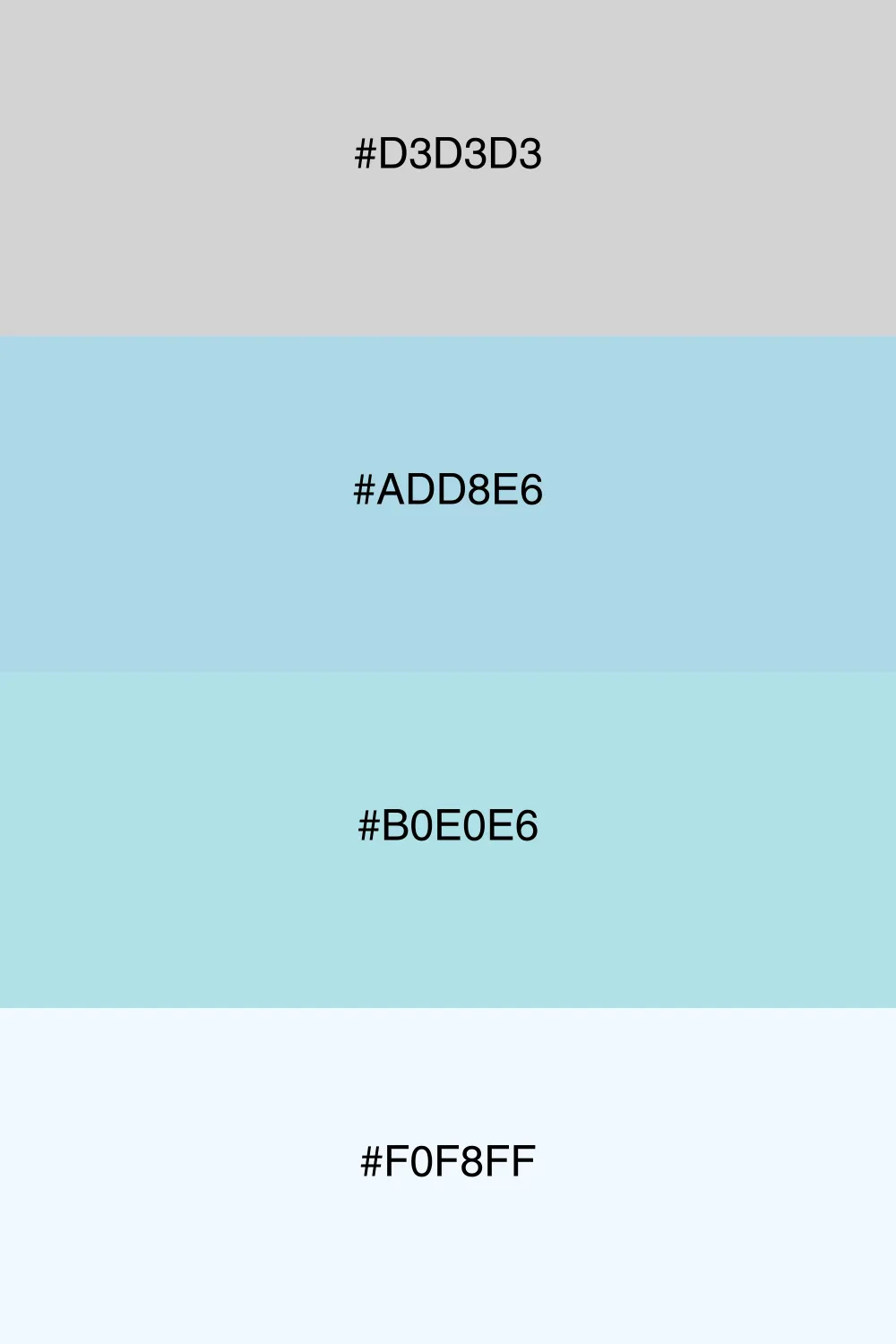A fresh coastal palette with light blues and grays.