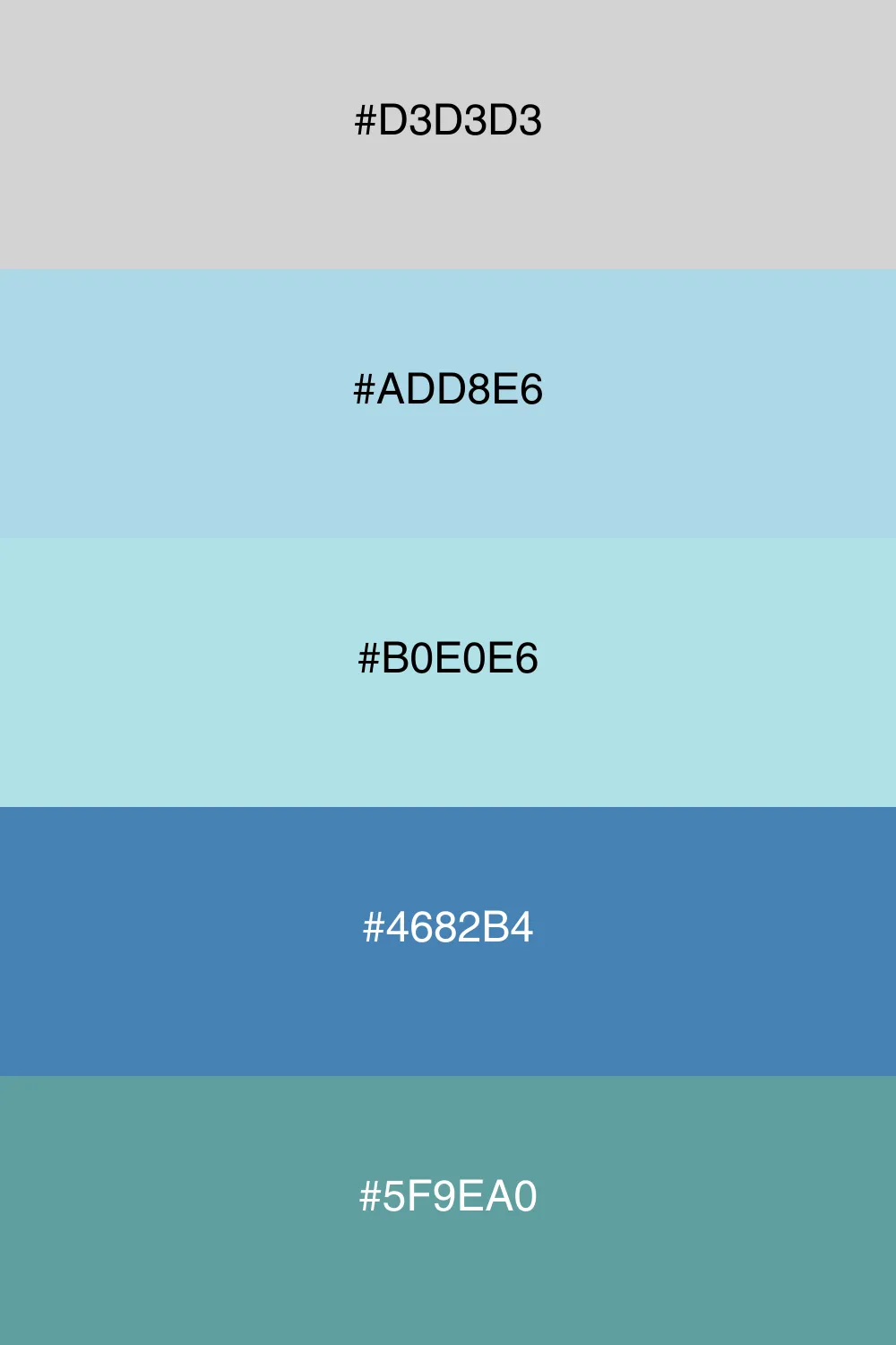 A refreshing cool palette for serene and calming designs.