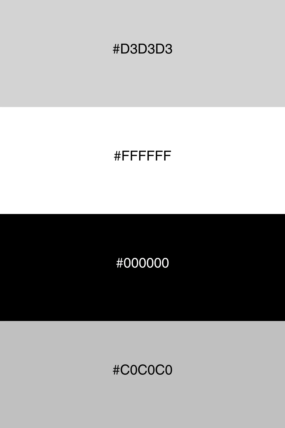 A clean minimalist palette with stark contrasts.