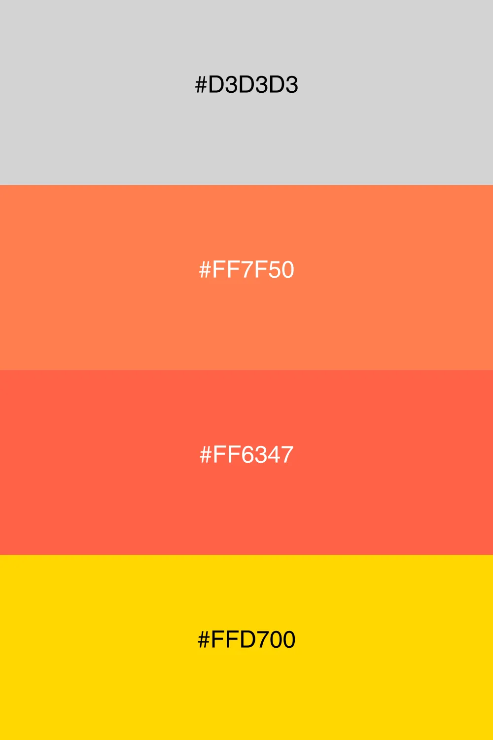 A vibrant palette inspired by warm sunset hues.