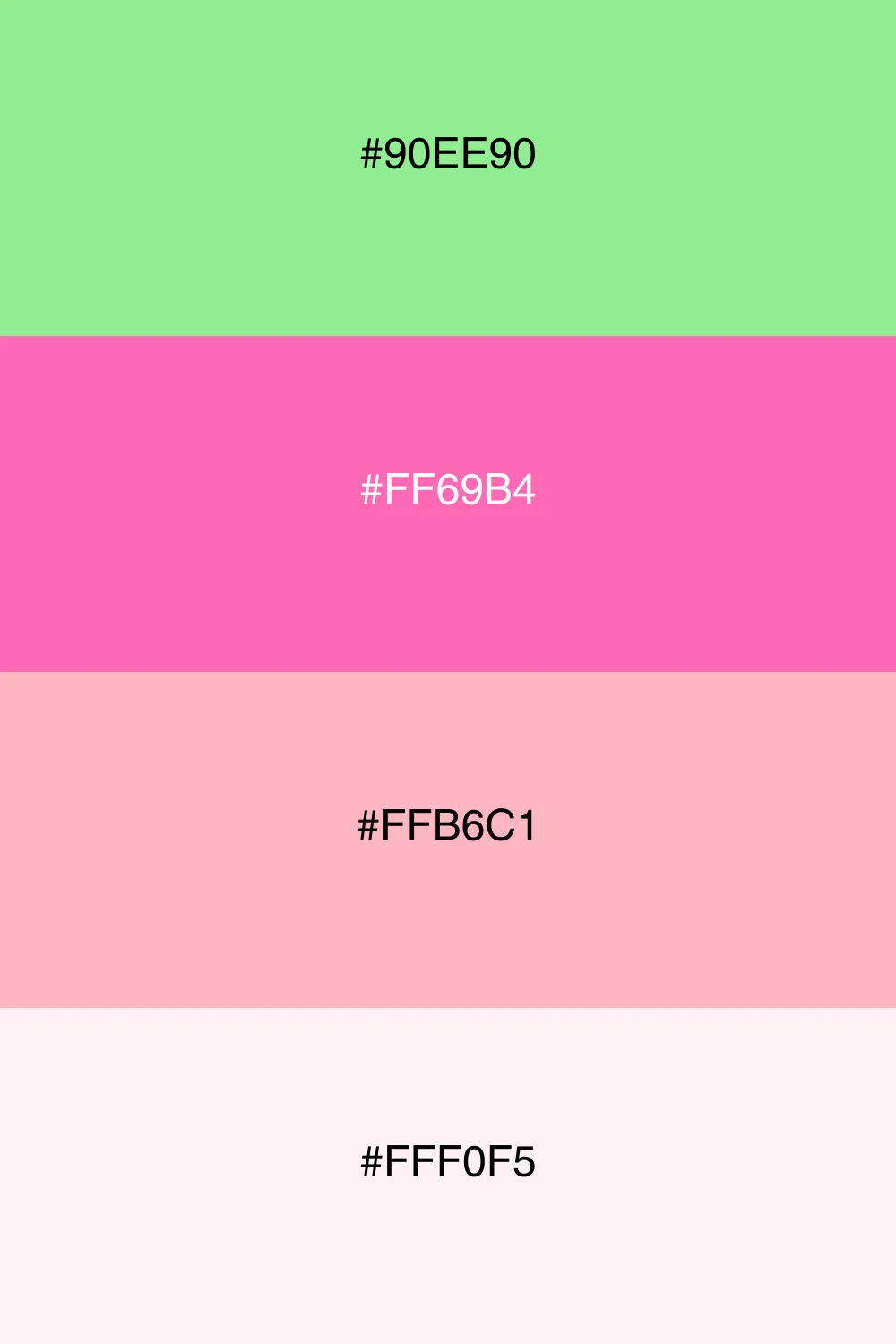 A charming floral palette with soft and delicate tones.