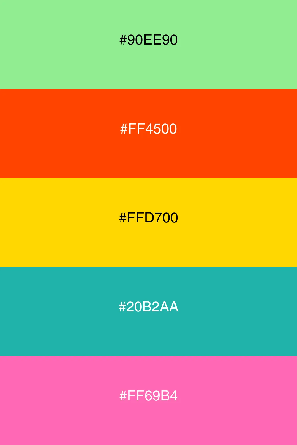 A vibrant tropical palette full of life and energy.