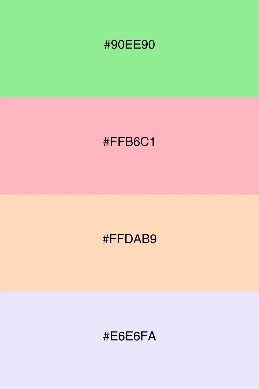 A soft and gentle pastel palette for serene designs.