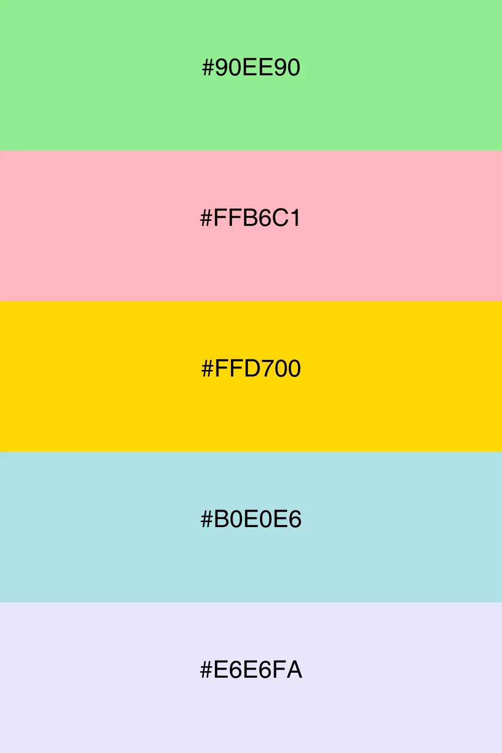 A playful pastel palette for a fun and whimsical vibe.
