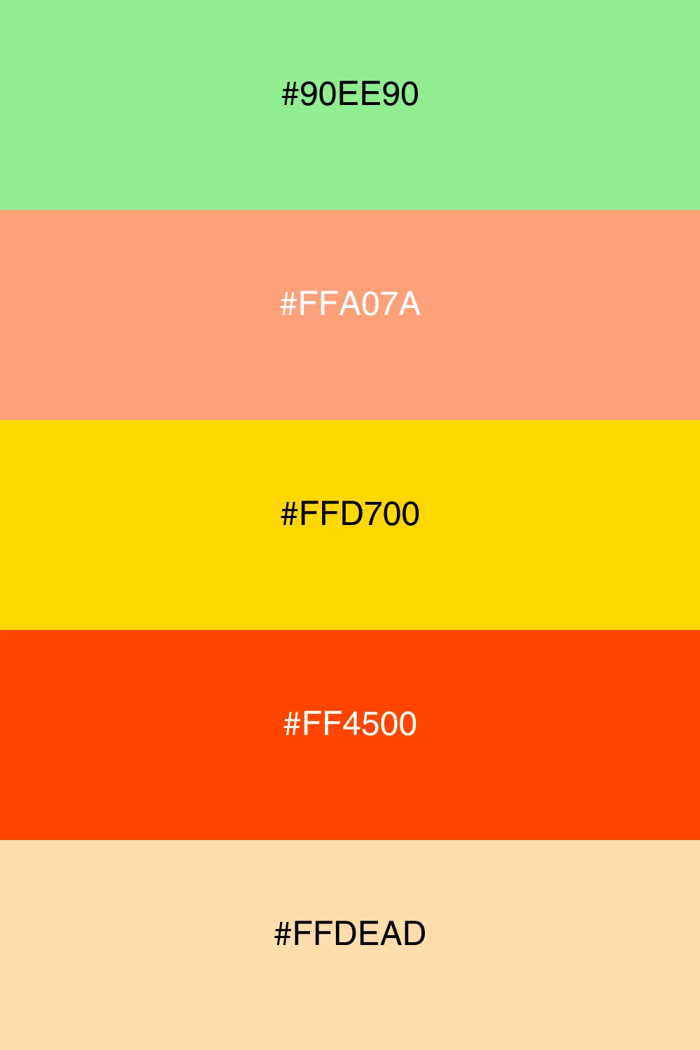 A bright and cheerful palette inspired by sunny citrus.