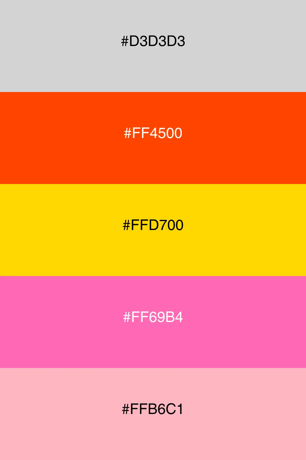 A vibrant palette inspired by the colors of sunset.