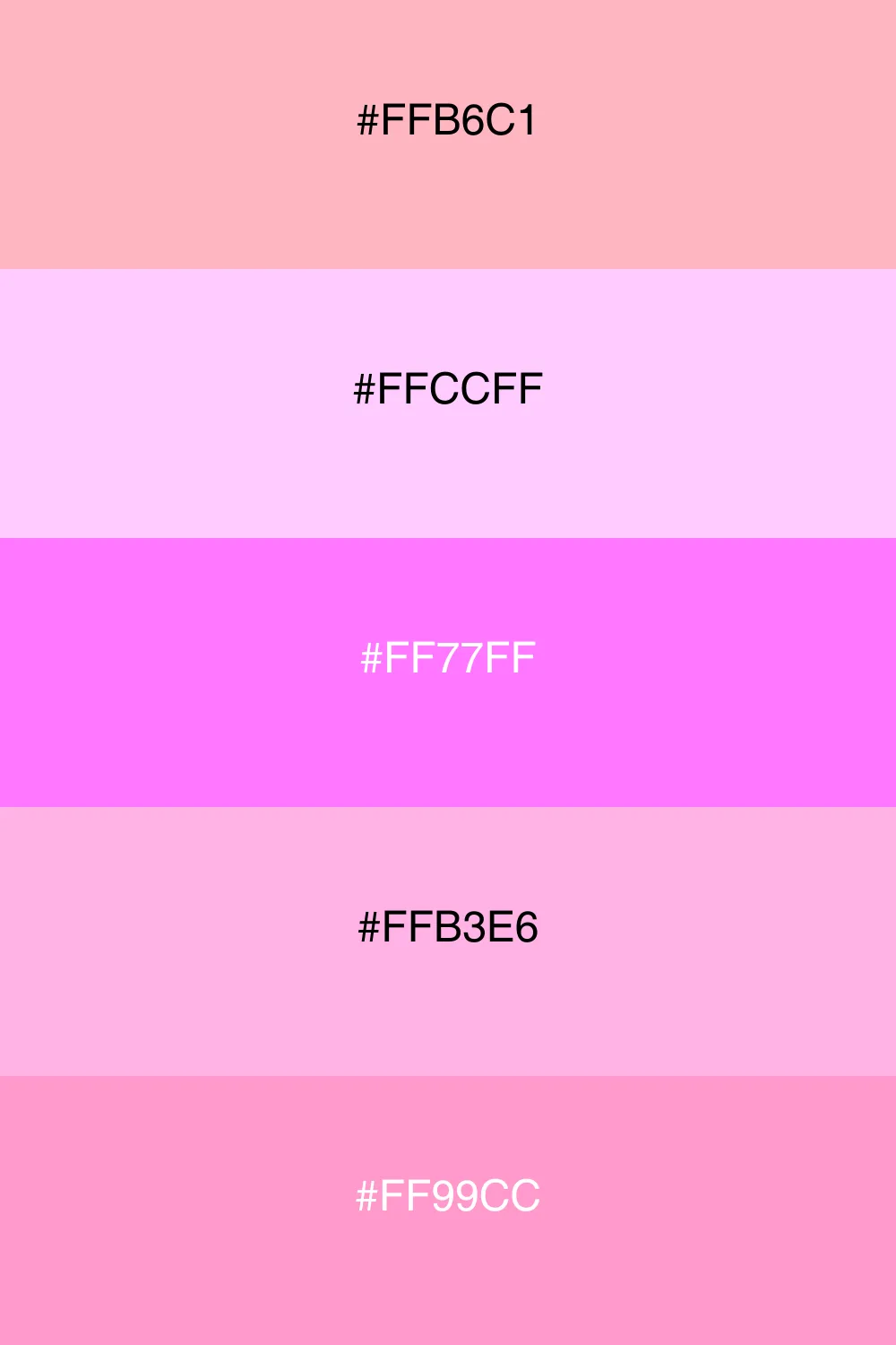 A whimsical palette inspired by cotton candy colors.