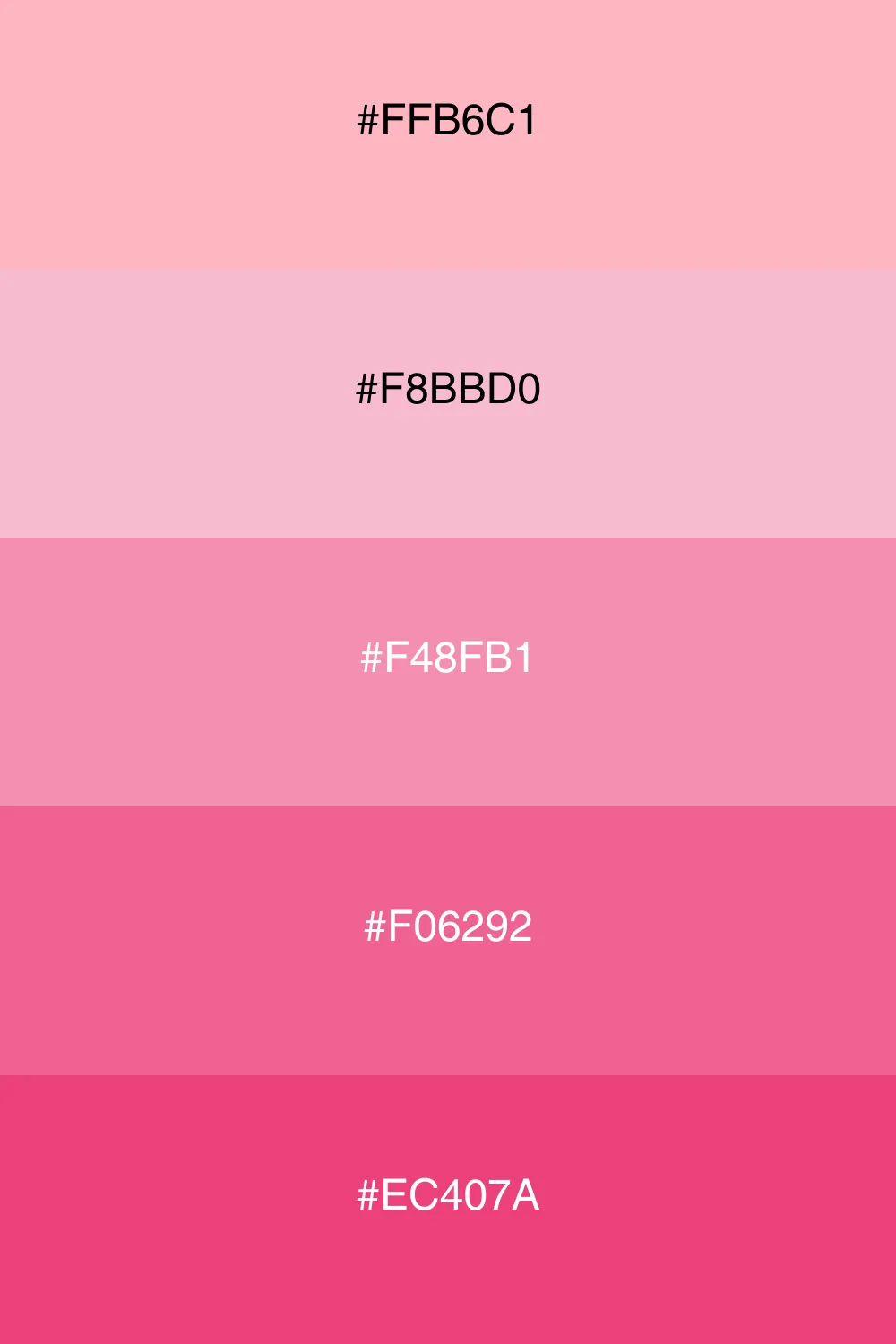 A charming feminine palette with soft, romantic tones.