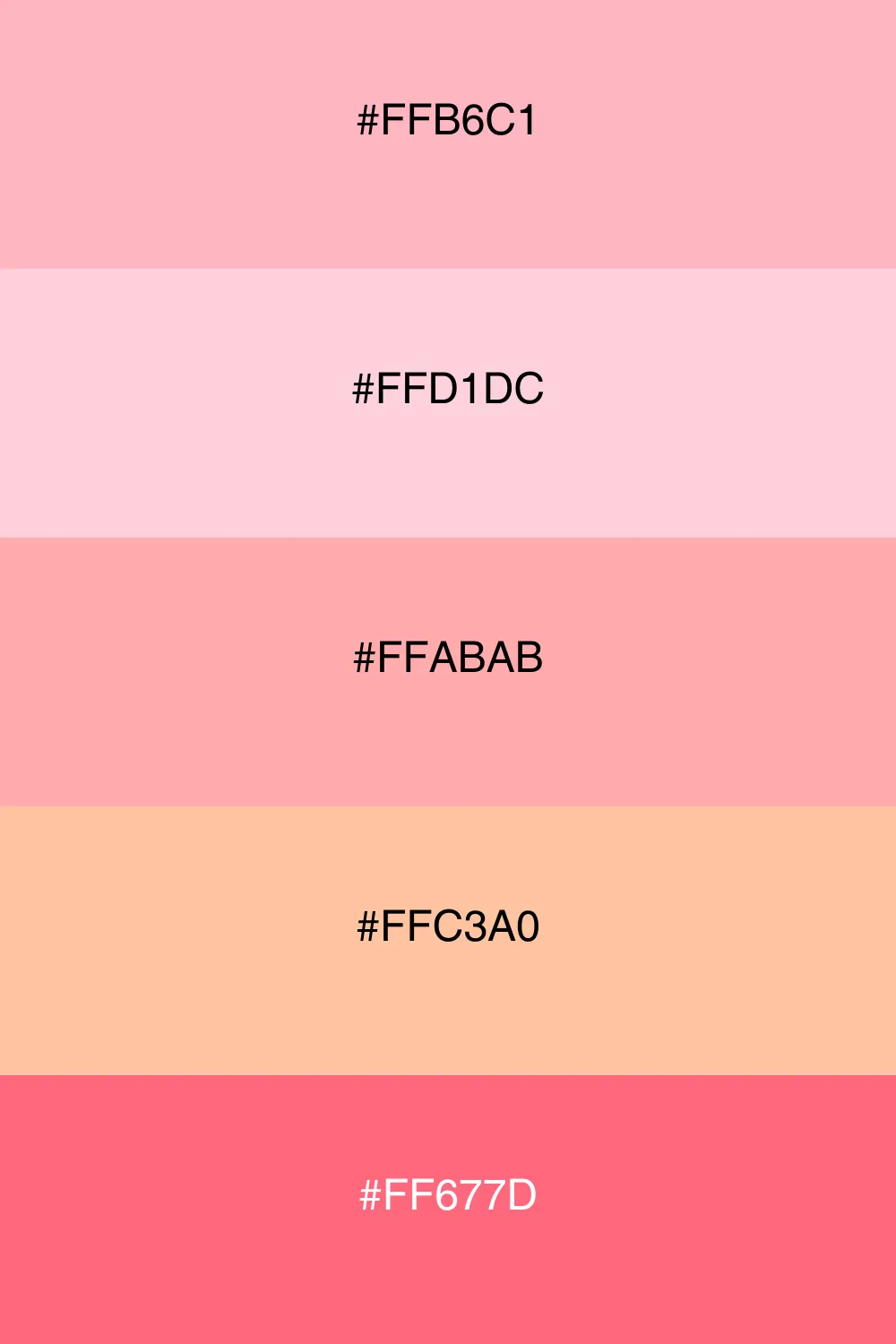A dreamy pastel palette with soft, calming colors.