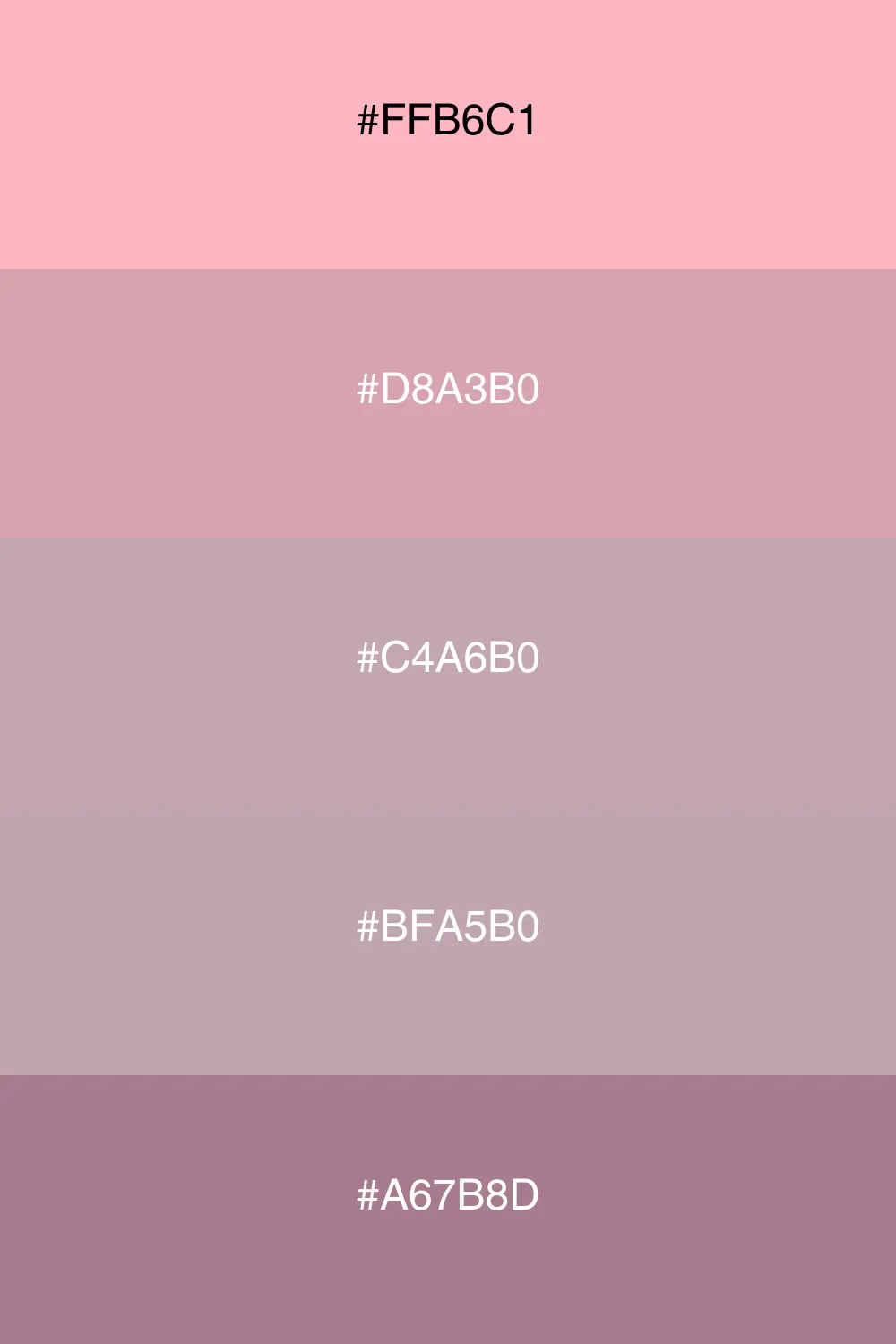 An elegant vintage palette with soft rose tones.