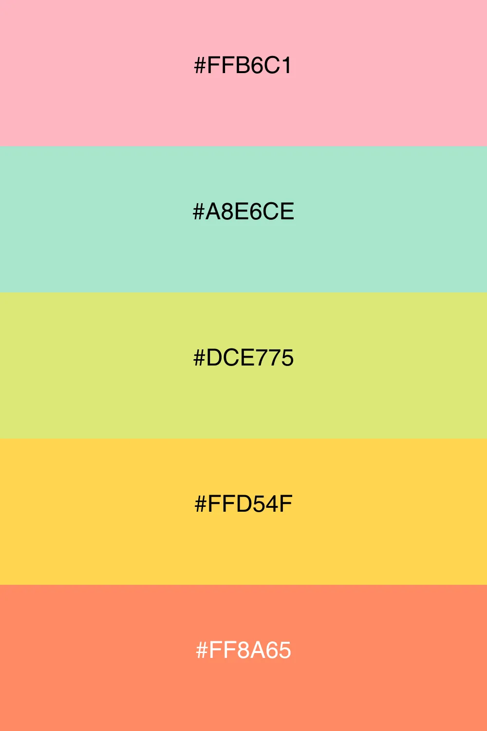 A playful and colorful palette inspired by a garden.