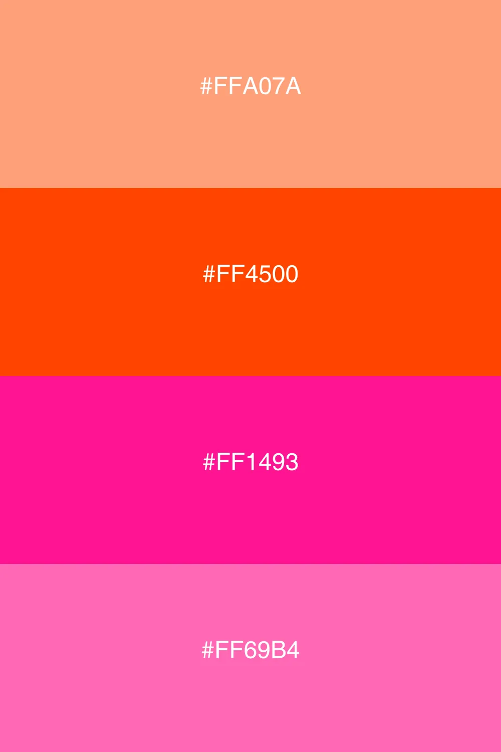A bold neon palette with energetic coral tones.