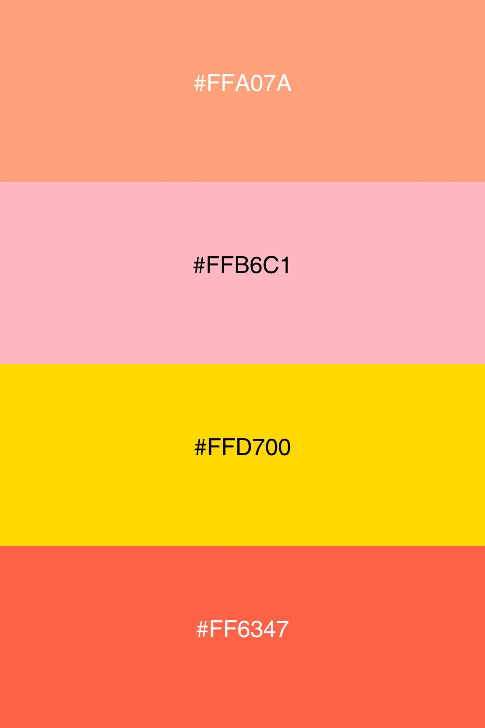 A warm palette inspired by a vibrant sunset.