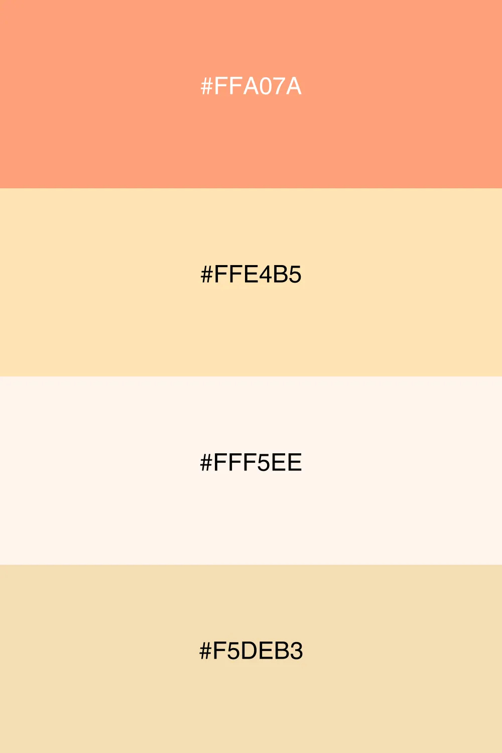 A calm palette inspired by serene sandy beaches.