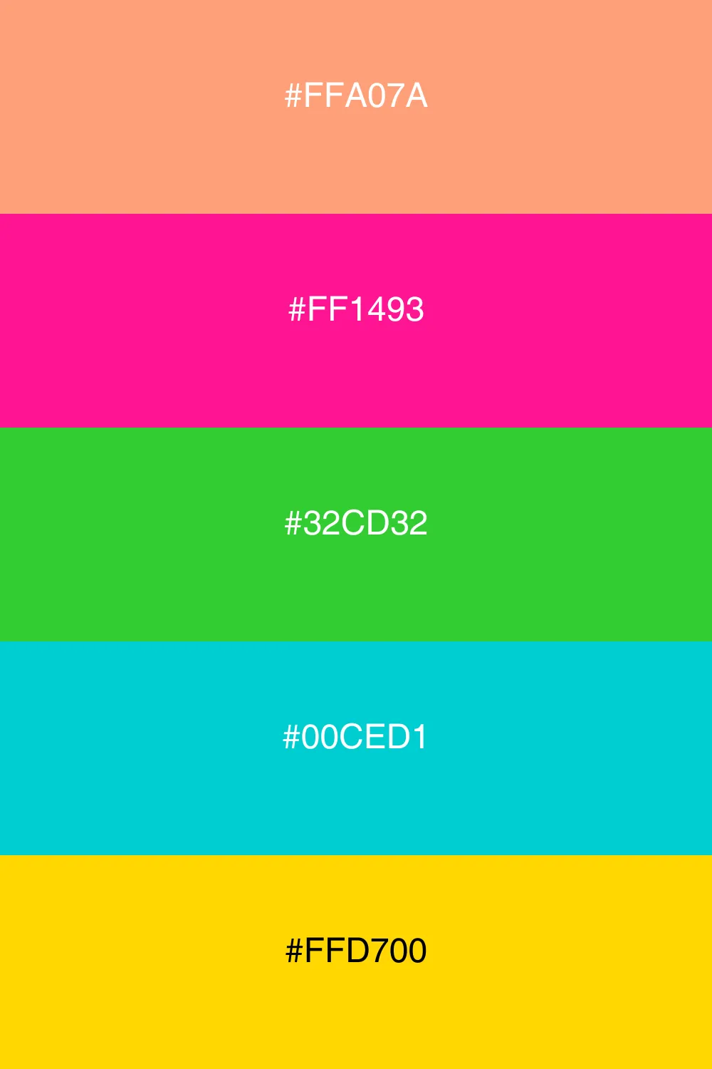 A vibrant palette inspired by tropical landscapes.