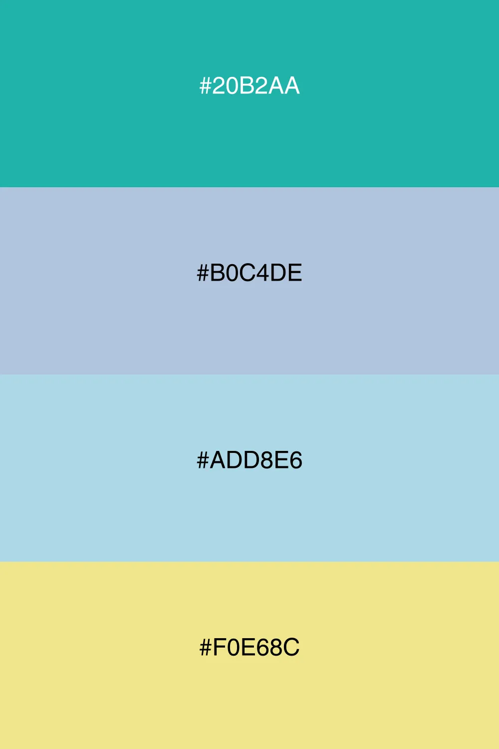 A refreshing palette that evokes calmness and serenity.