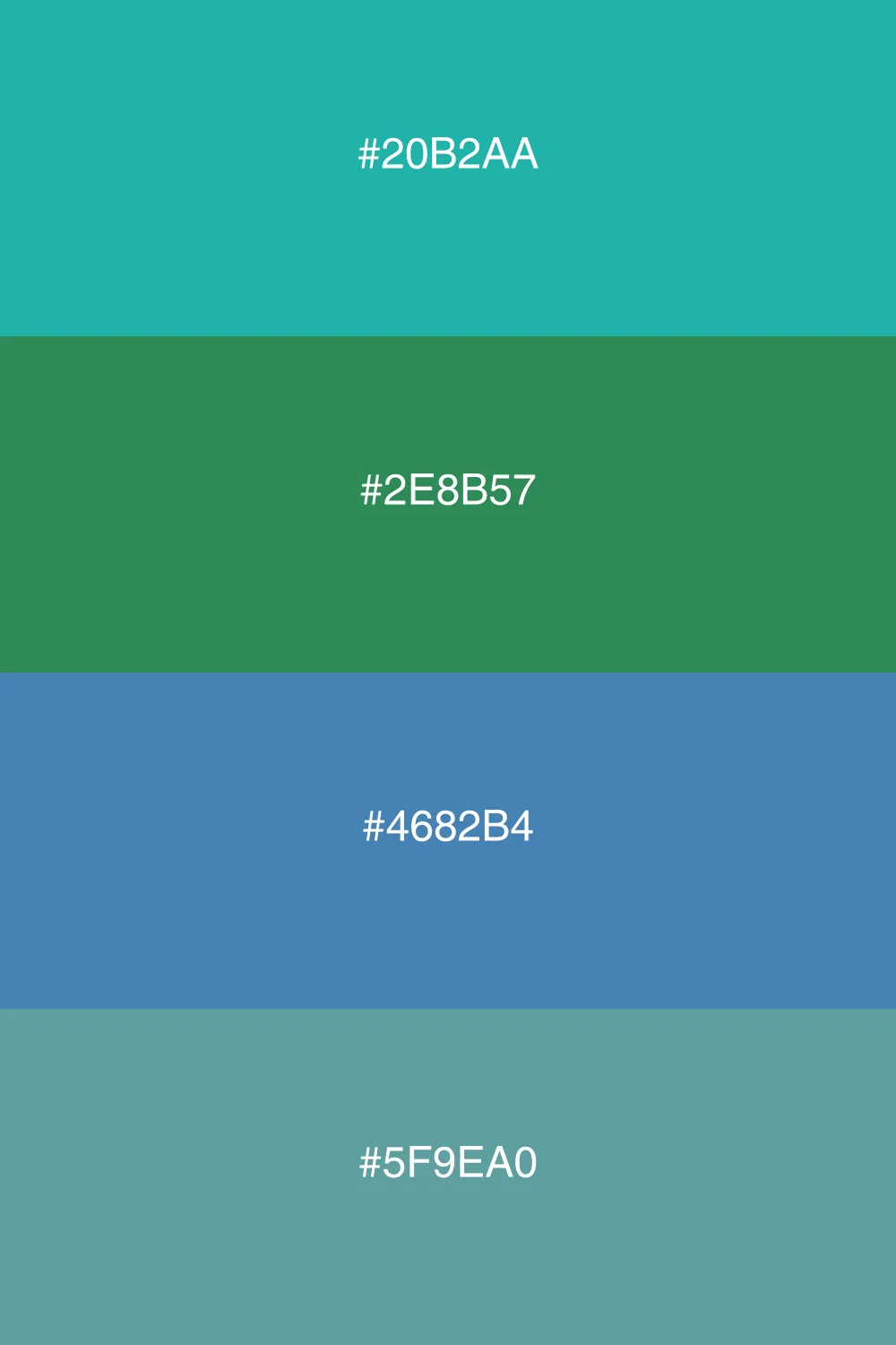 A soothing palette reminiscent of ocean depths.