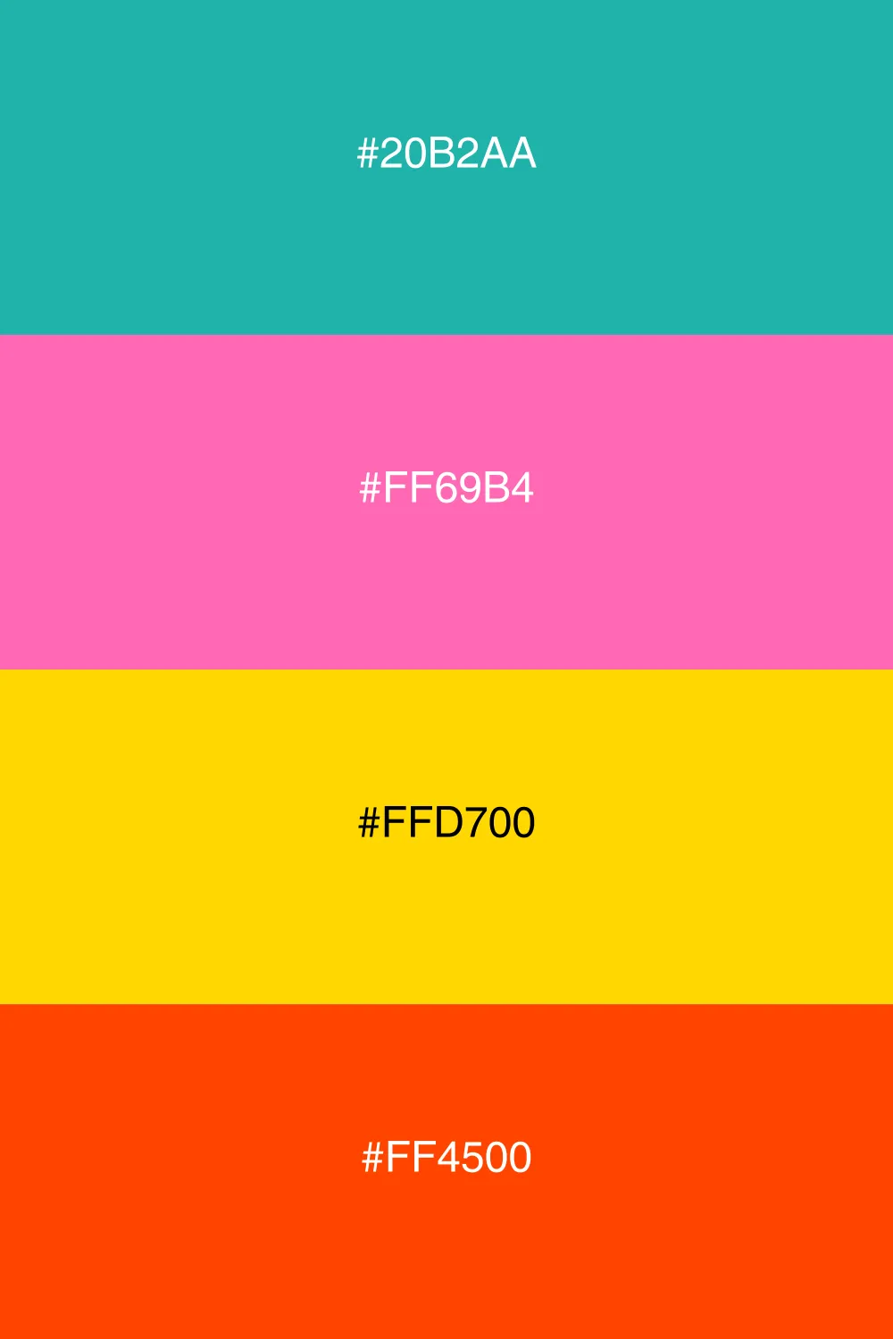 A playful retro palette with bold colors.