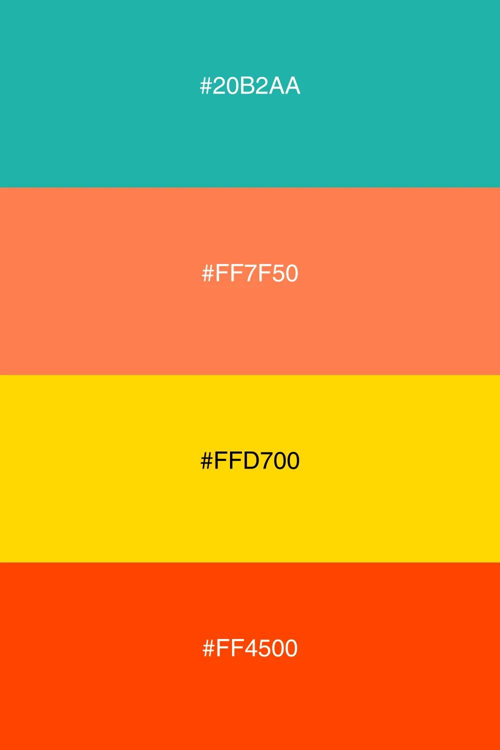 A vibrant palette inspired by warm sunsets.