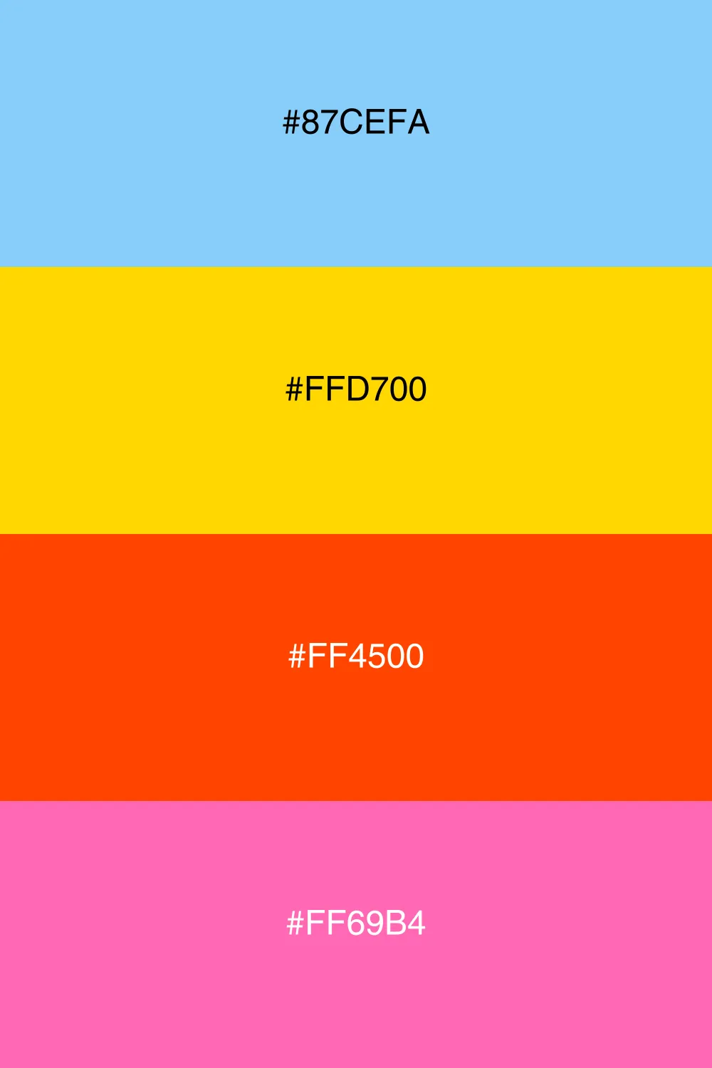 A bright and cheerful palette for a sunny day.