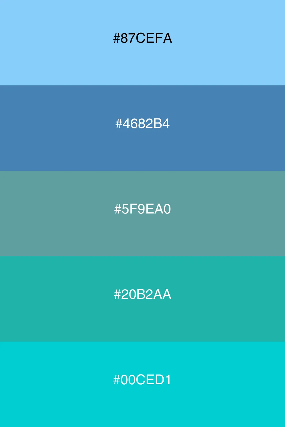 A vibrant palette inspired by the refreshing ocean.