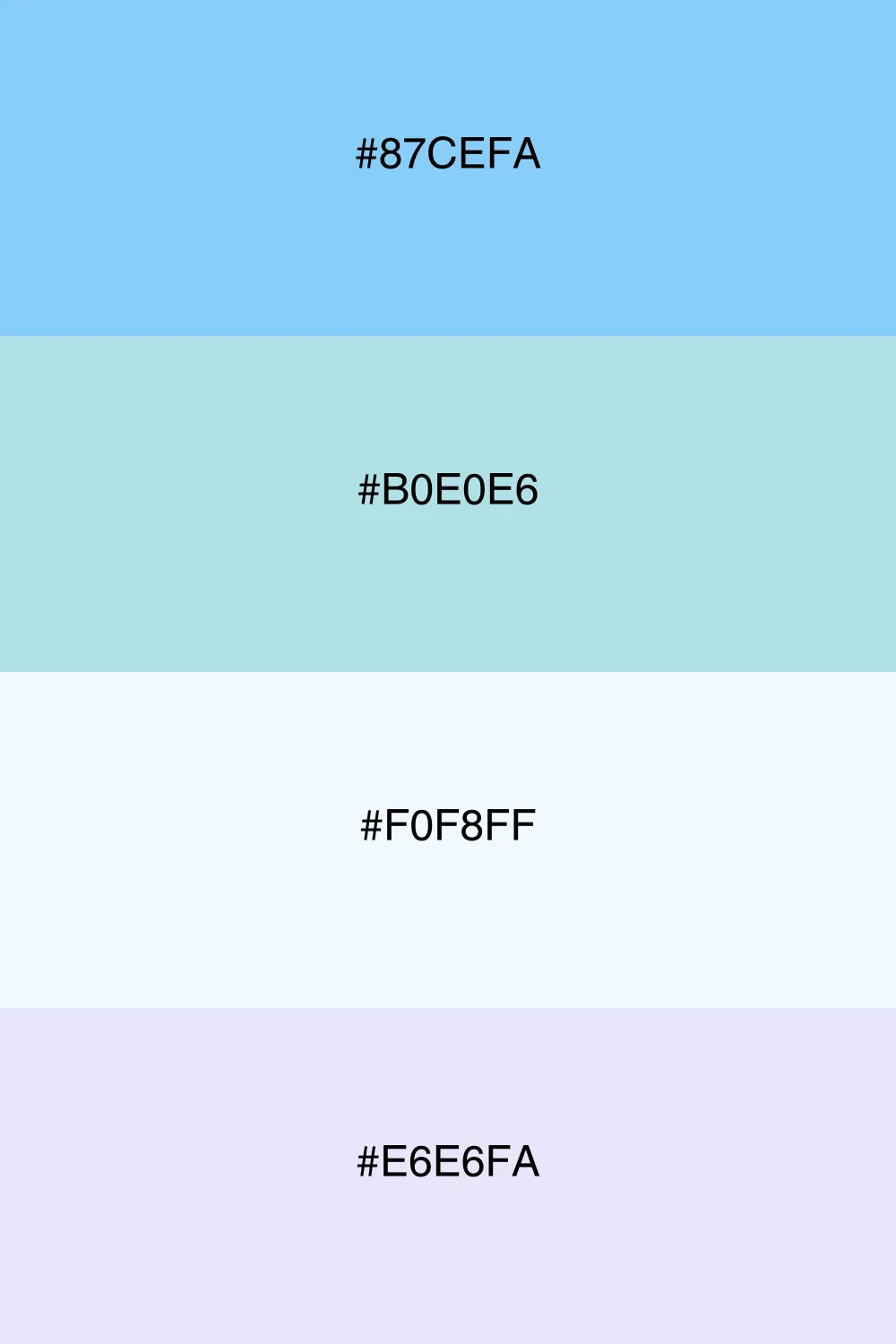 A tranquil palette inspired by serene water bodies.