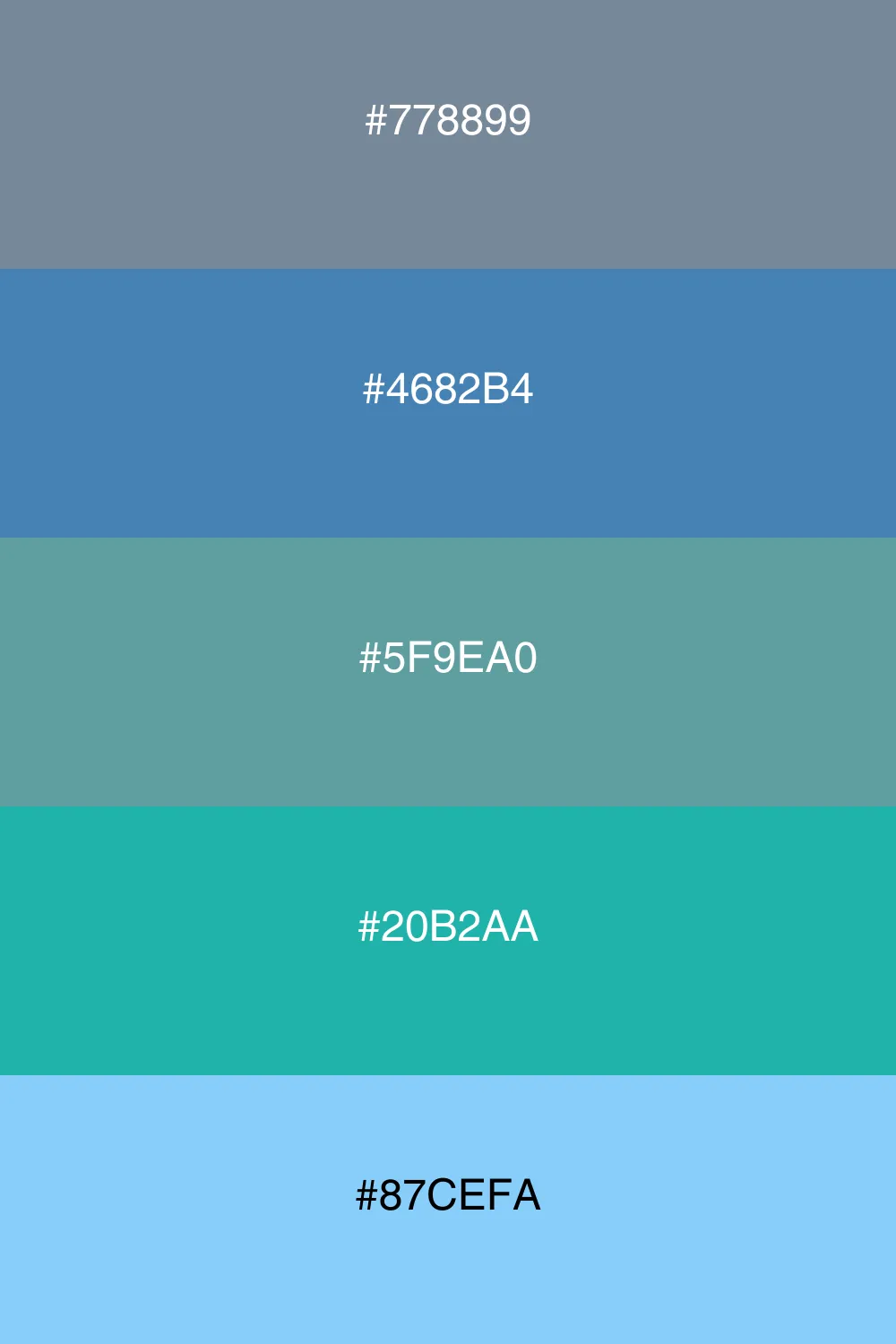 A cool palette inspired by oceanic hues and tranquility.