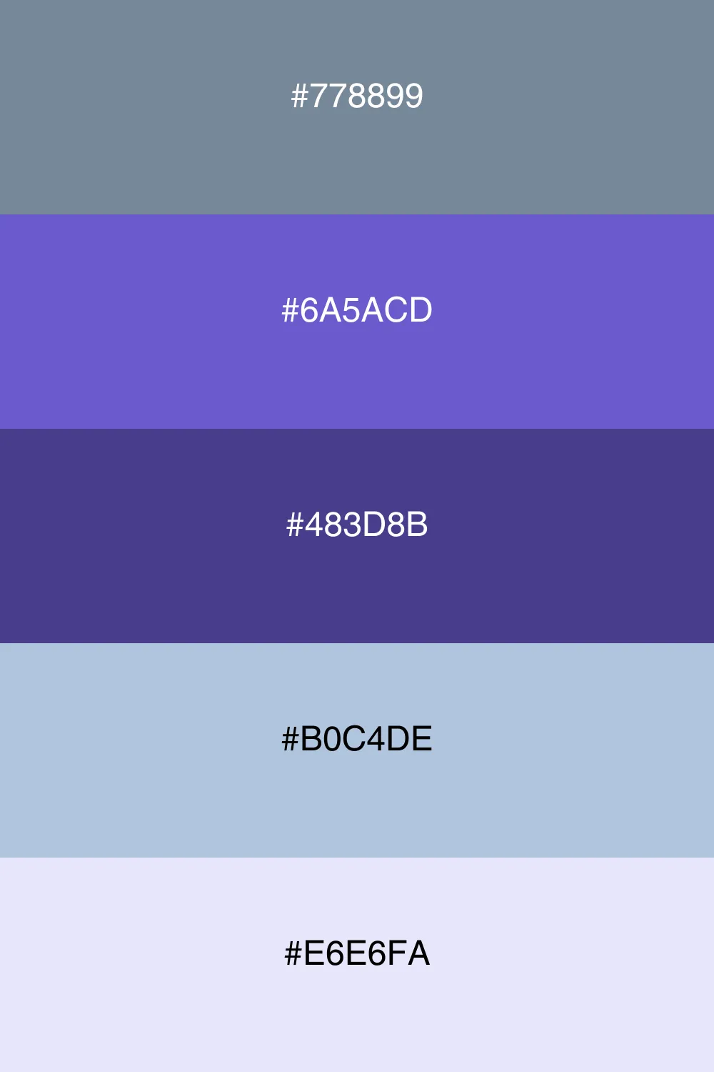 Mystical hues inspired by the colors of twilight.