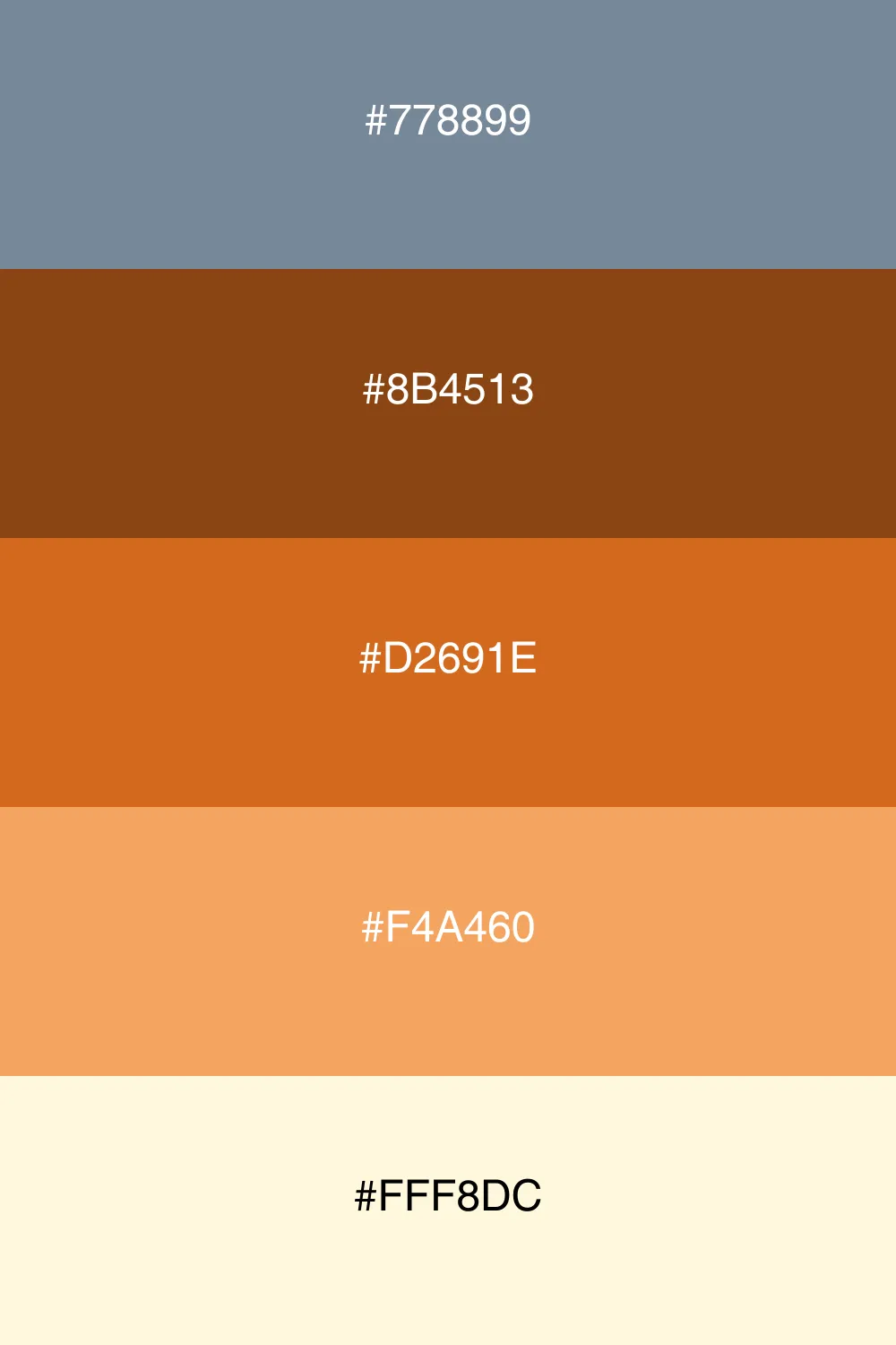 An earthy palette inspired by nature's warm tones.