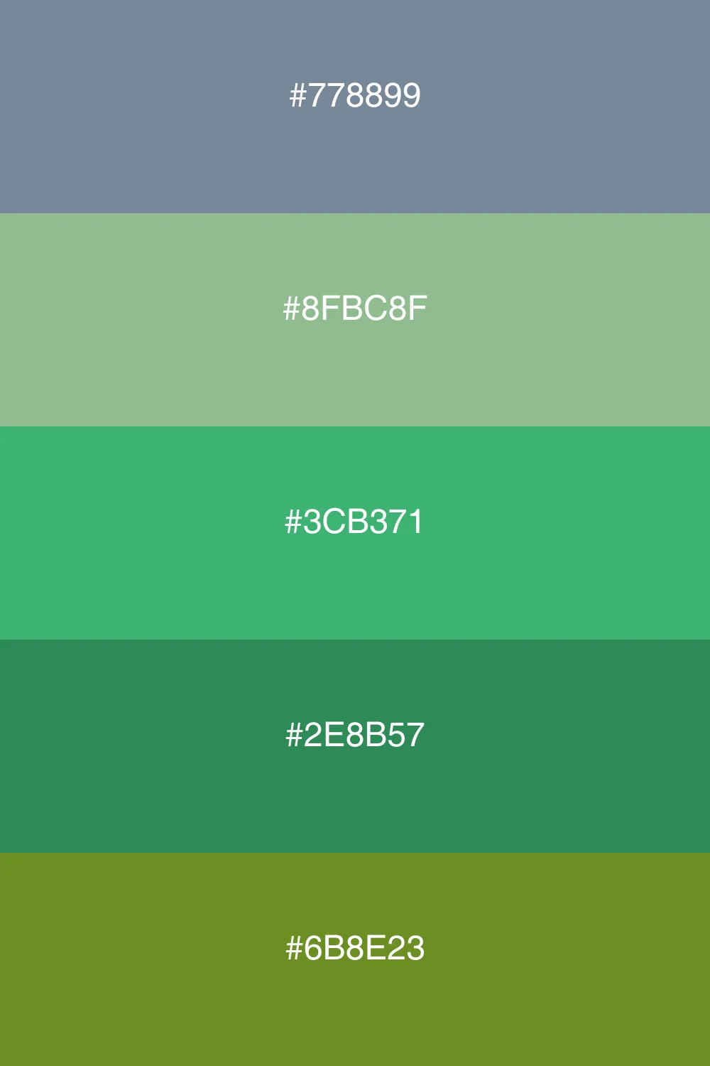 An earthy palette inspired by natural greens.